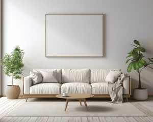 Empty wall frame décor for living room inspiration