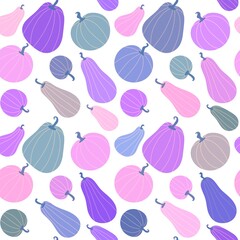 Autumn cartoon harvest season Halloween pumpkins pattern for wrapping paper and fabrics and linens and kitchen