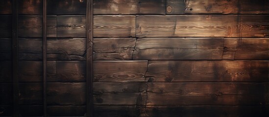Vintage interior with a cracked brown wooden door as the textured background