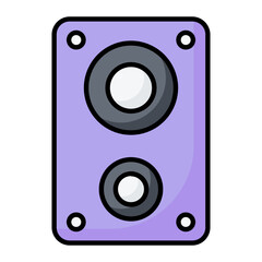 Speaker Colored Outline Icon