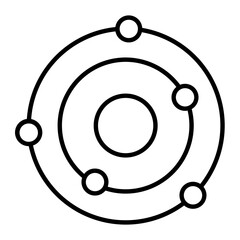 Atom Outline Icon