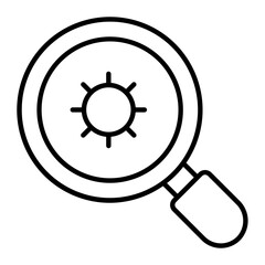 Search Bacteria Outline Icon