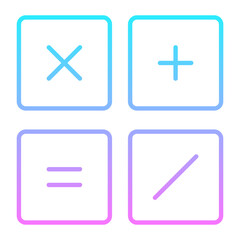 Fototapeta premium Calculator Gradient Icon