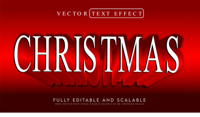 3D Text Effect _Fully Editable and Scalable Vector (Christmas)