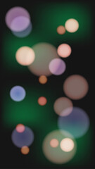 Colored blurred pink, coral and green background with  glowing lights