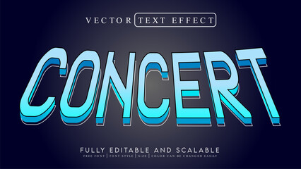 3D Text Effect _Fully Editable and Scalable Vector (Concert)