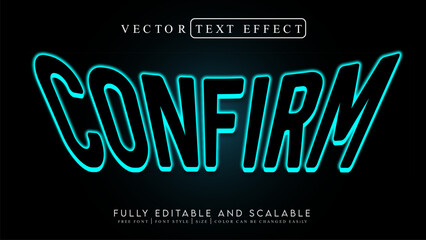 3D Text Effect _Fully Editable and Scalable Vector (Confirm)