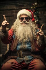 Obraz premium Santa claus with a beard.