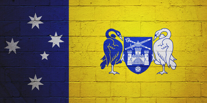 Flag of Australian Capital Territory painted on a wall