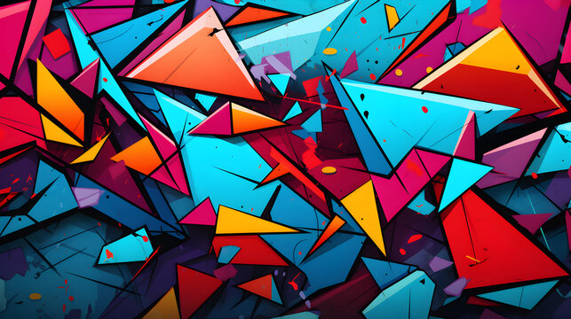 Comic book style background with shattered glass effect. Colourful background.