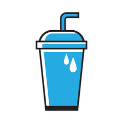 glass icon logo vector design template