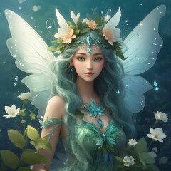 Fantasy Character Illustration Of A Fairy AI Generative