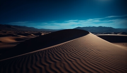 Fototapeta na wymiar Tranquil sunrise over arid mountain range, beauty in nature wilderness generated by AI