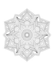 Mandala. Mandala Coloring Pages. Flowers and leaves for background, coloring page, and print on product. Vector illustration