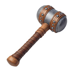 Wooden Club illustration art with a transparent background generative AI.