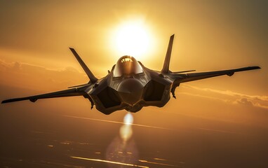 A combat fighter aircraft flying in clear weather. air weapon. combat operations in airspace. war plane.