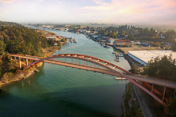 La Conner is a popular tourist town in the heart of the Skagit Valley, Washington. Rainbow Bridge...