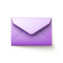 envelope icon, purple on a white background 