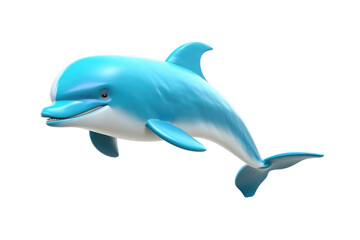 Graceful Leaps in 3D Dolphin on isolated background