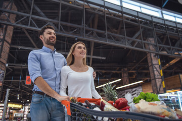 Couple at the supermarket