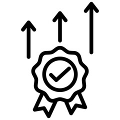 Quality Improvement Outline Icon