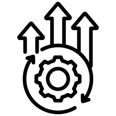 Continuous Improvement Outline Icon