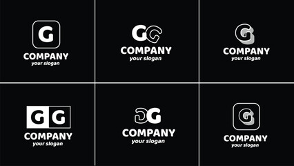 Letter G Pack Funny Logo Alphabet