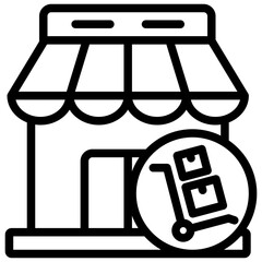 Grocery Store Outline Icon