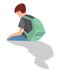 vector illustration of students in different postures