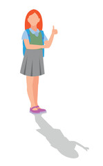 vector illustration of students in different postures