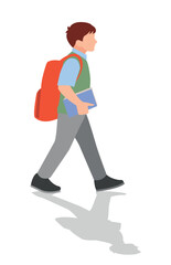 vector illustration of students in different postures