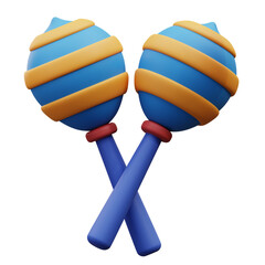 3d illustration of maracas