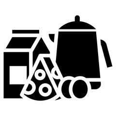 Obraz premium Dairy Product Glyph Icon