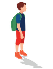 vector illustration of students in different postures
