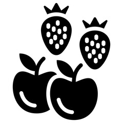 Fresh Fruit Glyph Icon