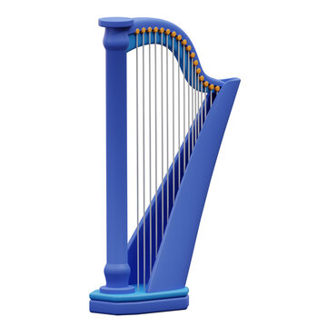 3d illustration of harp