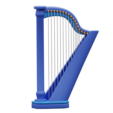 3d illustration of harp