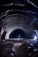 Naklejka premium tunnel in the cave