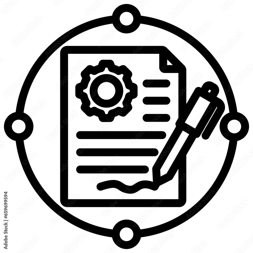 Poster Contract Lifecycle Outline Icon