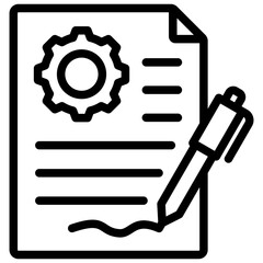 Contract Outline Icon