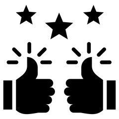 Satisfaction Glyph Icon