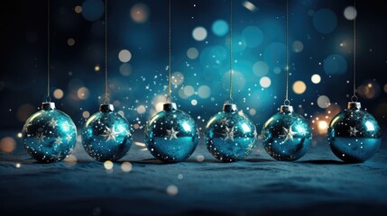 Abstract Christmas decoration with blurred bokeh background.