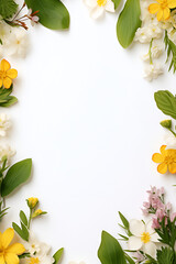 frame of yellow flowers