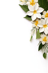 background with white flowers and free space
