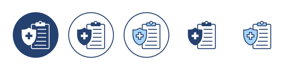 Medical insurance icon vector. health insurance sign and symbol - obrazy, fototapety, plakaty