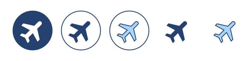 Plane icon vector. Airplane sign and symbol. Flight transport symbol. Travel sign. aeroplane - obrazy, fototapety, plakaty