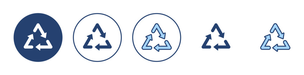 Recycle icon vector. Recycling sign and symbol.