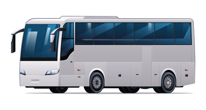 Bus vector illustration. Public transport isolated on white background