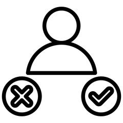 Decision Making Outline Icon