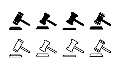 Fototapeta premium Gavel icon vector. judge gavel icon. auction hammer